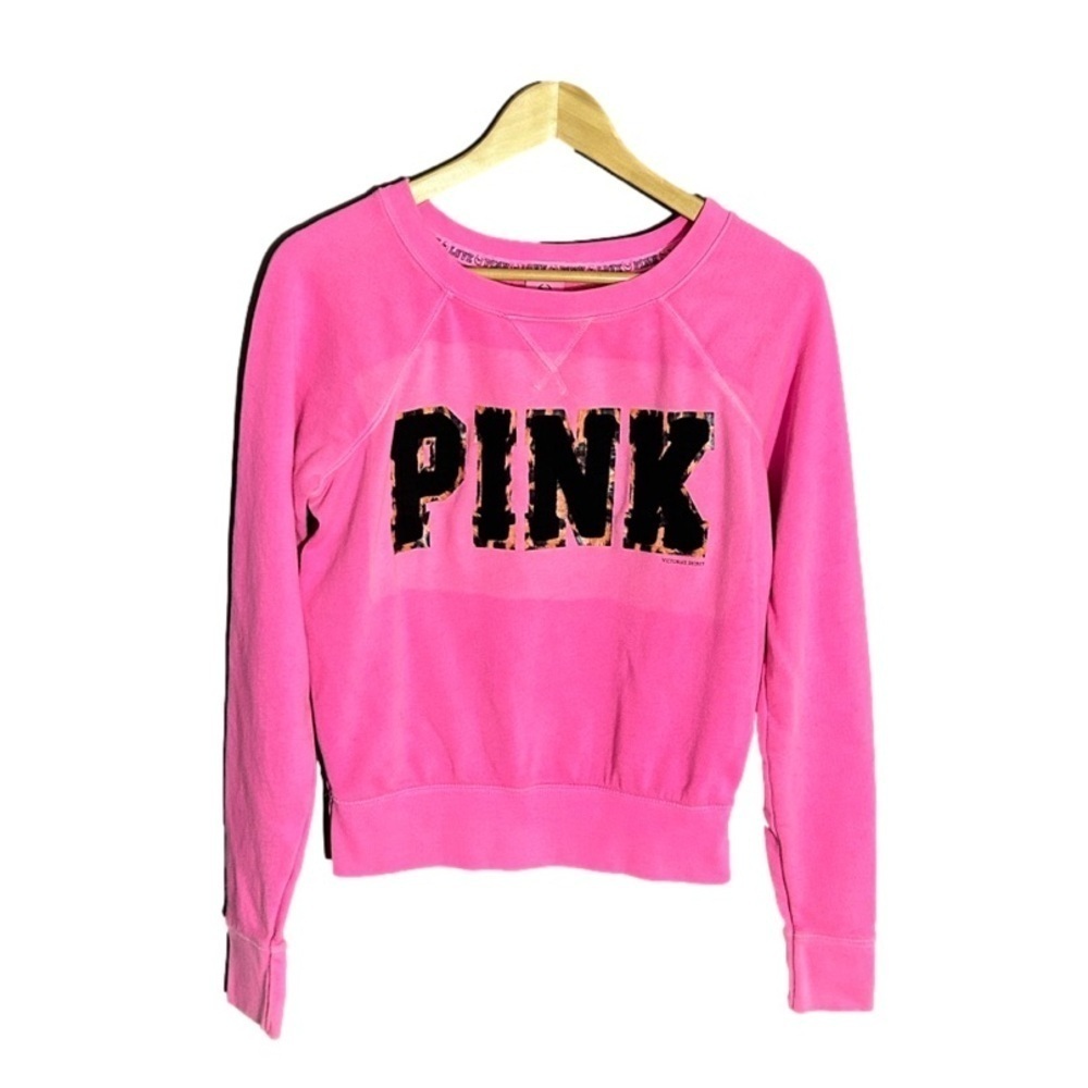 Vintage Y2K Victoria’s Secret PINK hot pink sweatshirt size SP